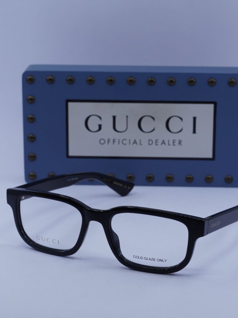 Gucci GG1584O 001 Rectangle Eyeglasses 53mm - Shiny Black